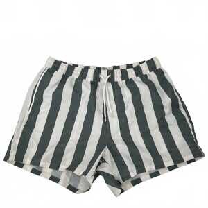 ASOS White/Green Striped Swim Shorts | Men’s 34 Regular